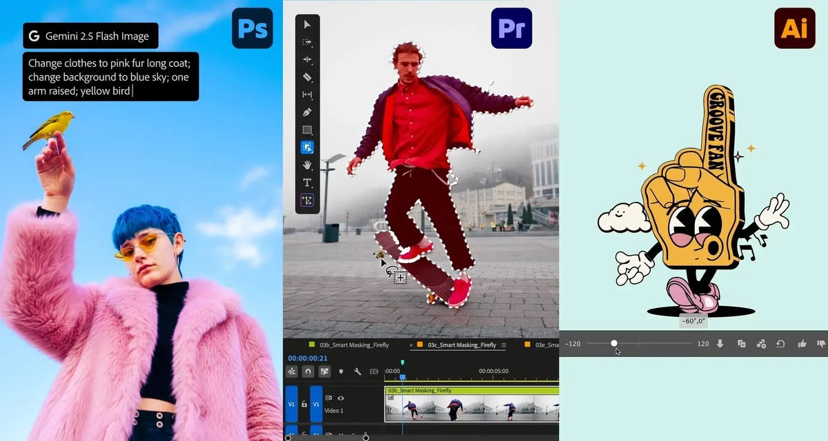 Adobe liefert Kreativprofis neue KI-Innovationen, -Assistenten und -Modelle in Creative Cloud
