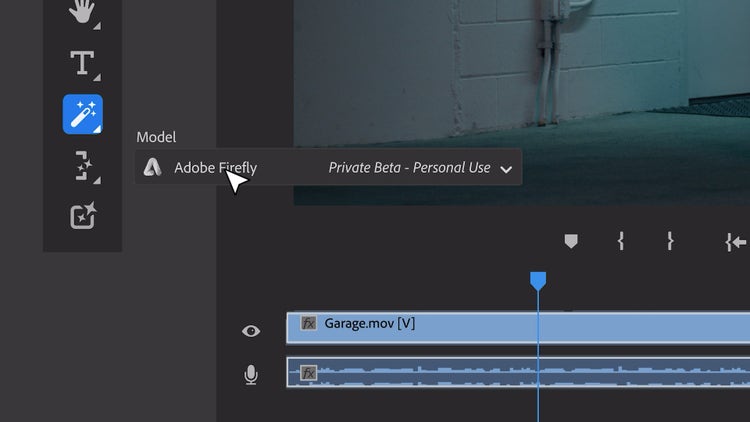 AI for Pro Video – Video and audio timeline UI image