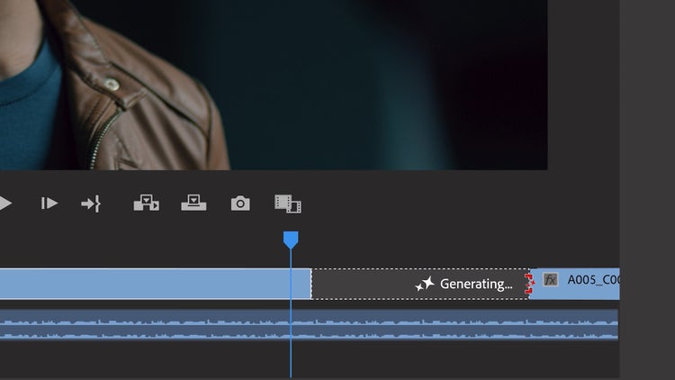 AI for Pro Video – Video timeline UI generating status image