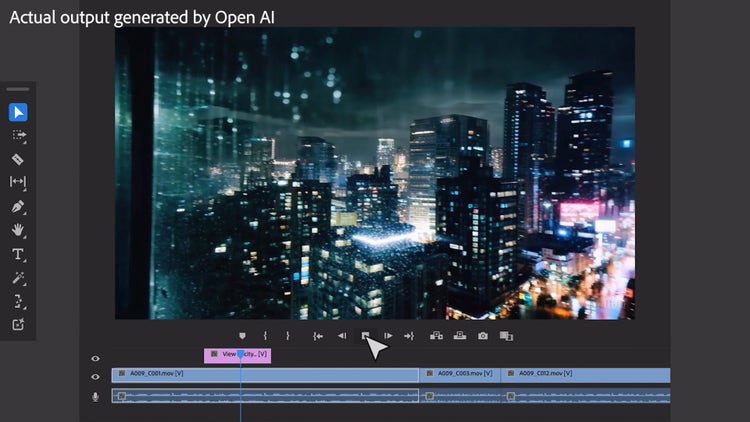 AI for Pro Video – Video frame of city at night image