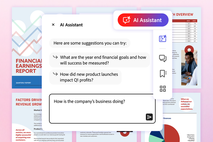 Acrobat AI Assistant for Enterprise – Document with AI field desktop image