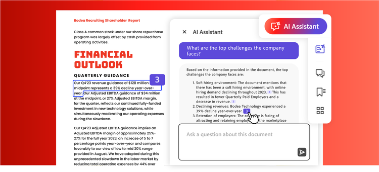 Acrobat AI Assistant for Enterprise – Document with AI Assistant image