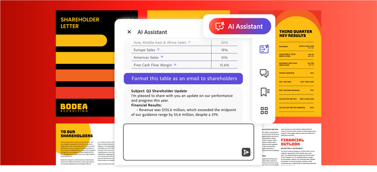 Acrobat AI Assistant for Enterprise – Document with AI prompt image