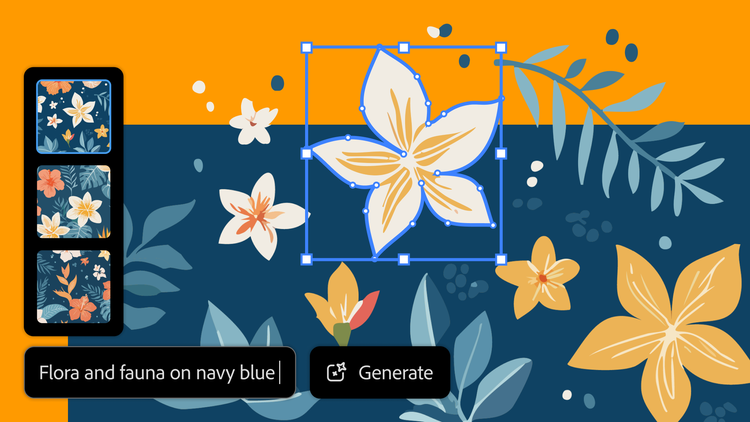 Adobe Illustrator & Photoshop Innovations – Gen AI flower
