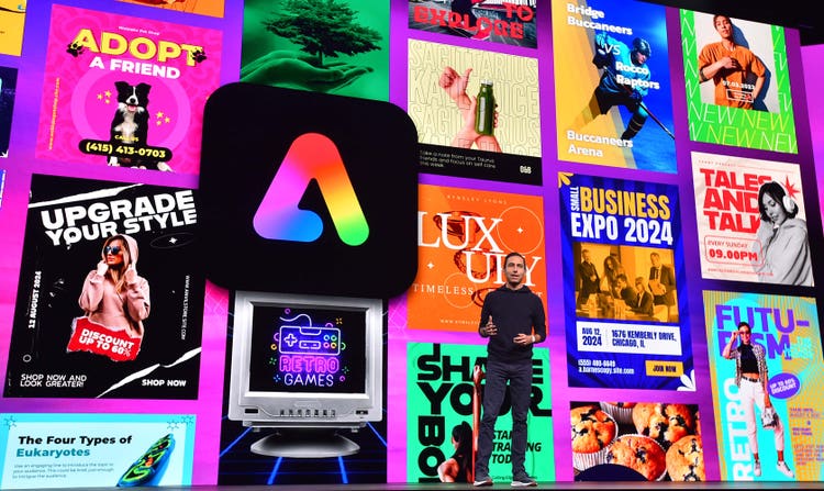 Max 2023 – On stage with card mosaic background image