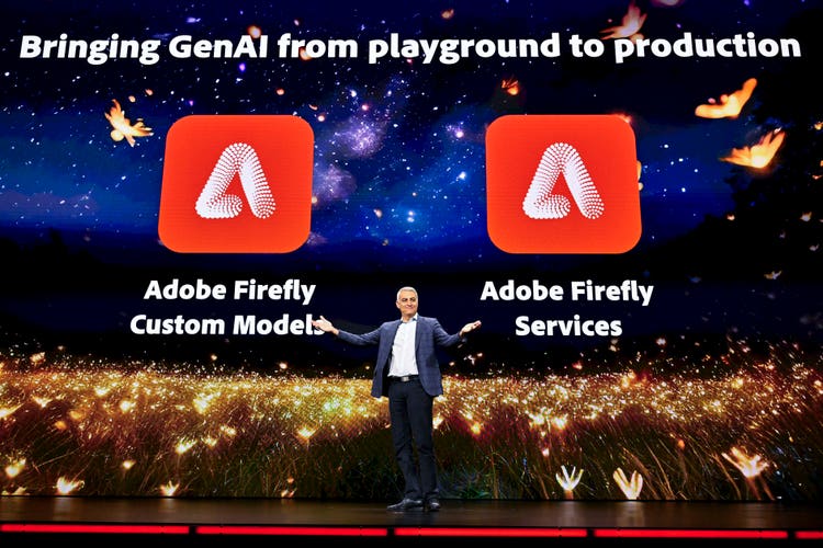 Adobe Summit – On stage, Gen AI image