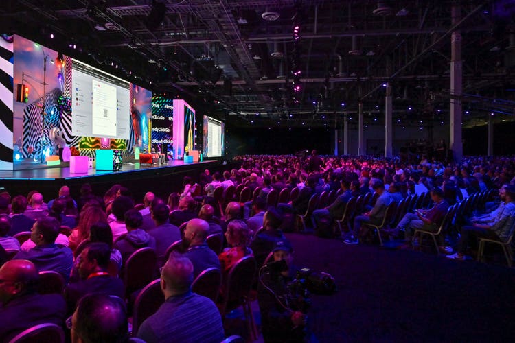 Adobe Summit – On stage, Sneaks crowd shot image