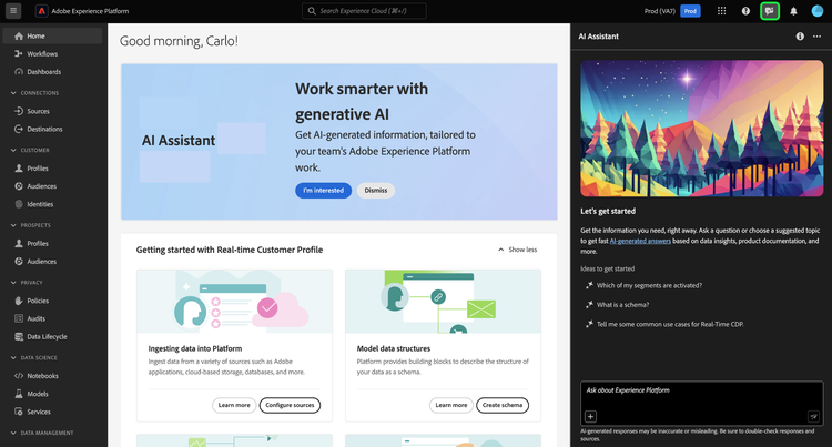 AEM AI Assistant – Dashboard image