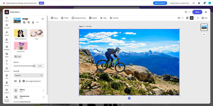 Generative AI-Powered Content Hub – Frame of person on mountain bike image