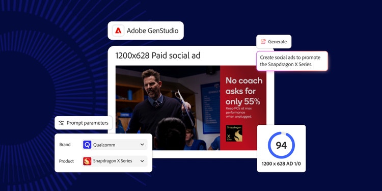 Screenshot of Adobe GenStudio Paid social ad.