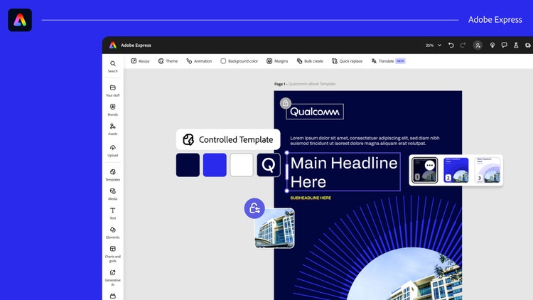 Adobe Express Controlled Template.