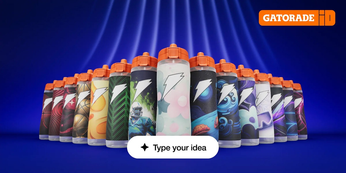 Gatorade fuels creative self-expression with customizable squeeze bottles powered by Adobe Firefly